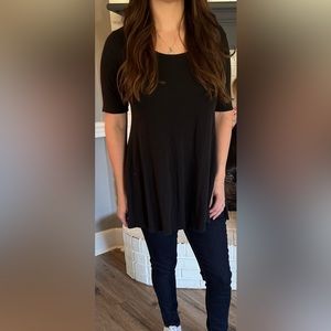 LuLaRoe Black Perfect T - Unicorn - Babydoll style Tshirt